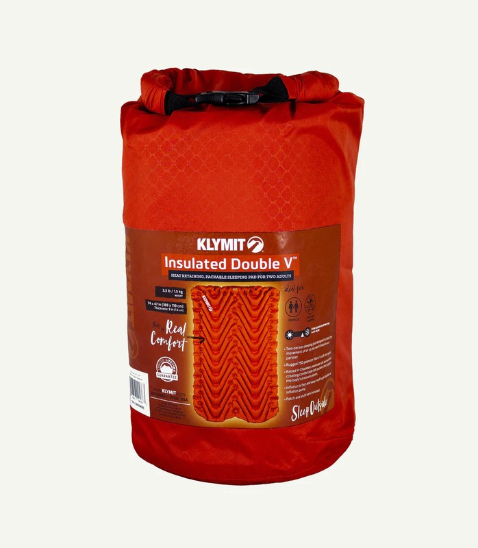 Klymit Insulated Double V Sleeping Pad Orange - Image 5