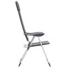 vidaXL Folding Camping Chairs 2 pcs with Footrest Gray Aluminum - Image 3