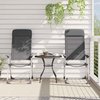 vidaXL Folding Camping Chairs 2 pcs with Footrest Gray Aluminum - Image 5