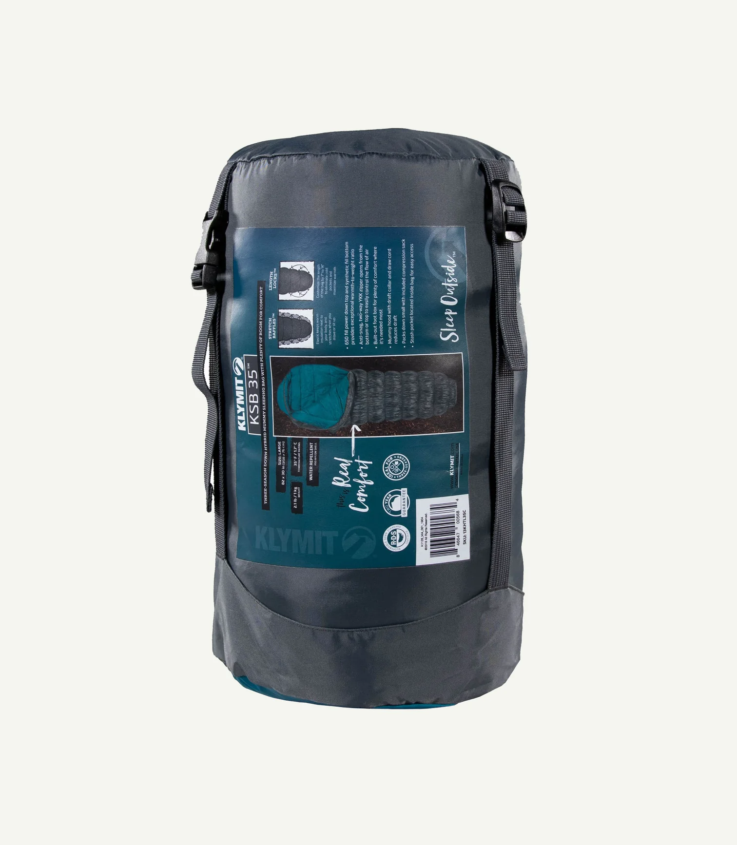 - Klymit Ksb 35 Degree Down Sleeping Bag Blue - Image 3